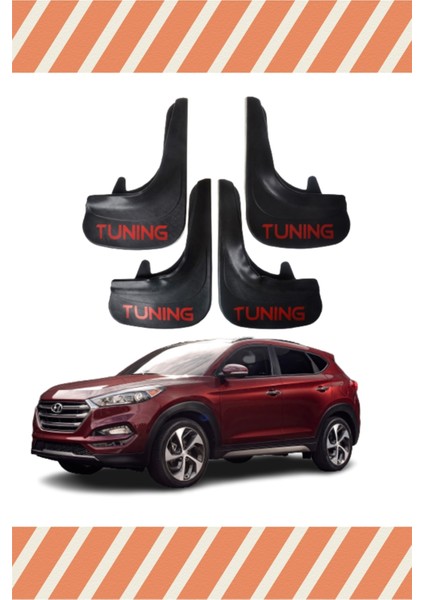 Hyundai Tuscon Tunıng Yazılı 4'lü Tozluk Çamurluk Paçalık