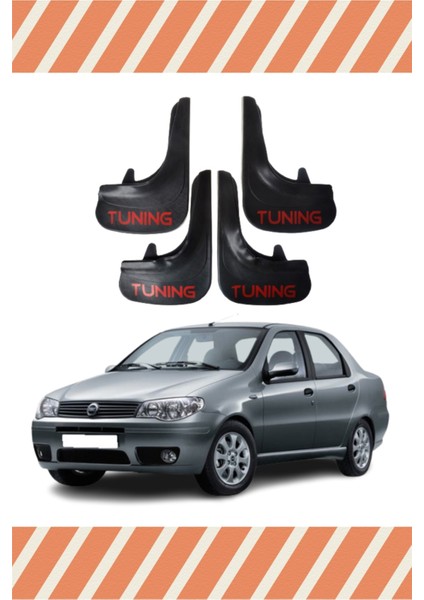 Fiat Albea Sd Tüm Kasalar Tunıng Yazılı 4'lü Tozluk Çamurluk Paçalık