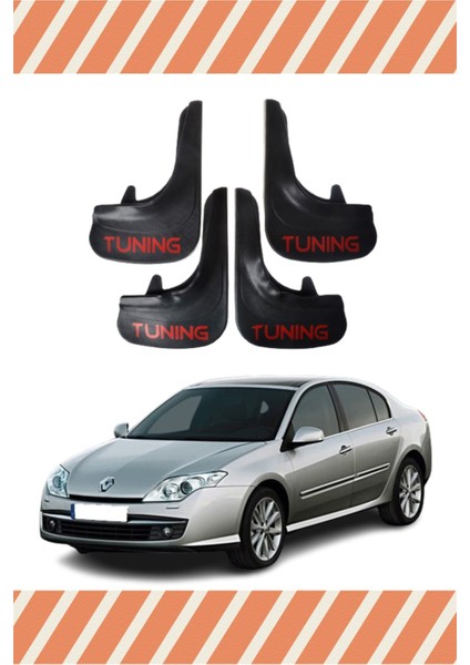 Renault Laguna 3 Tunıng Yazılı 4'lü Tozluk Çamurluk Paçalık