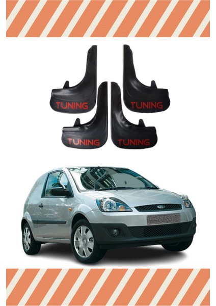 Ford Fiesta Van 2005 ve Sonrası Tunıng Yazılı 4'lütozluk Çamurluk Paçalık