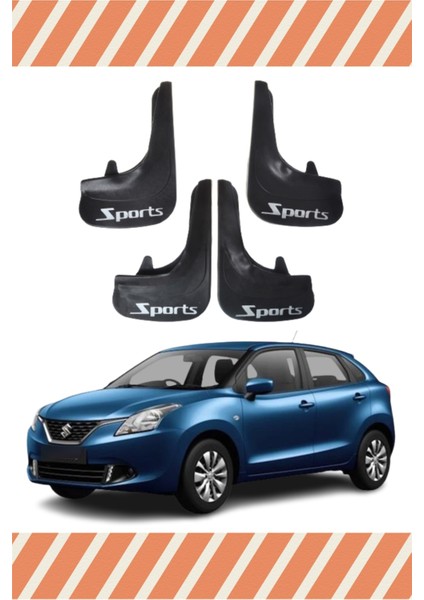Suziki Baleno Sports Yazılı 4'lü Tozluk Çamurluk Paçalık