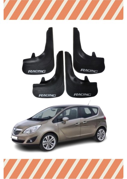 Opel Meriva Racing Yazılı 4'lü Tozluk Çamurluk Paçalık