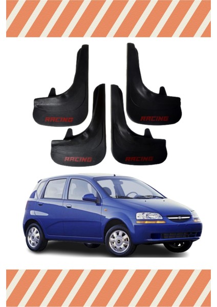Chevrolet Kalos Hb Tüm Kasalar Racing Yazılı 4'lü Tozluk Çamurluk Paçalık