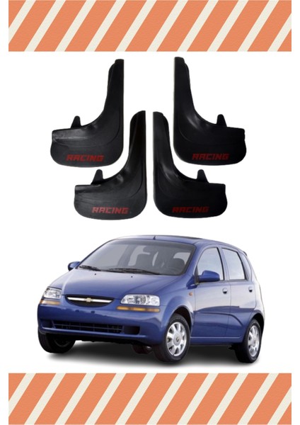 Chevrolet Aveo Hb 2005-2011 Racing Yazılı 4'lü Tozluk Çamurluk Paçalık
