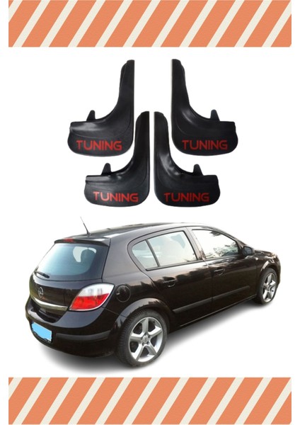 Opel Astra H Hb 2004-2015 Tunıng Yazılı 4'lü Tozluk Çamurluk Paçalık