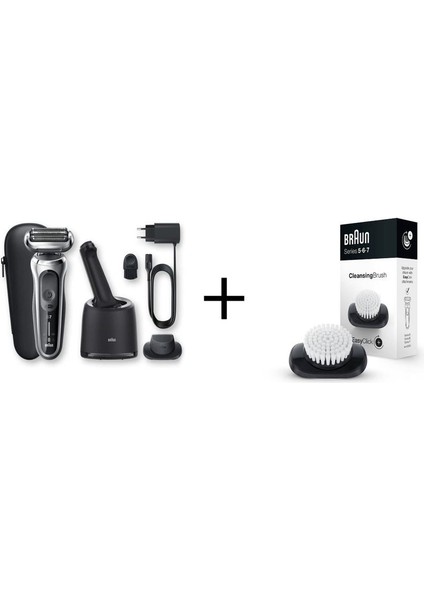 Premium 7 Serisi Flex Başlıklı Smartcare Kablosuz Tıraş Makinesi + Yüz Temizleme Ataşmanı