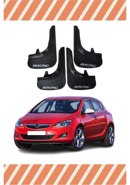 Opel Astra J Tüm Kasalar Racing Yazılı 4'lü Tozluk Çamurluk Paçalık