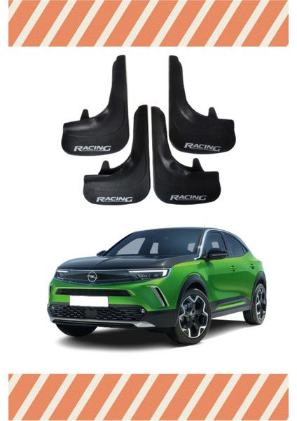 Opel Mokka 2012-2020 Racing Yazılı 4'lü Tozluk Çamurluk Paçalık