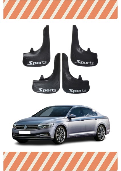 Volswagen Passat Sports Yazılı 4'lü Tozluk Çamurluk Paçalık