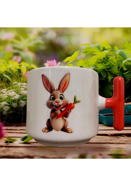 Sevimli Tavşan Çift Taraf Baskılı Kupa- Seramik Çay, Kahve Hediyelik Bardağı fiyatları