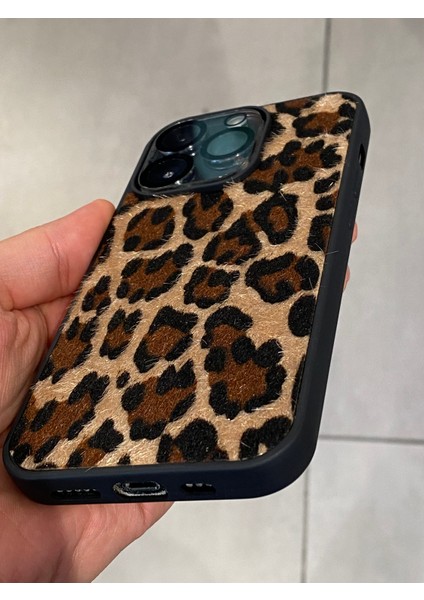 Iphone 14 Pro Uyumlu Leopar Desenli Tüylü Silikon Kılıf fiyatları