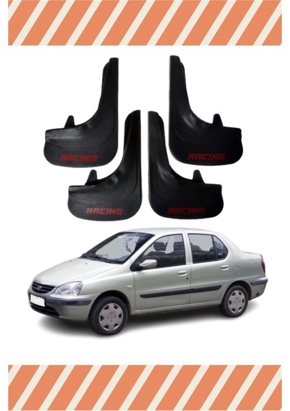 Tata Indigo Racing Yazılı 4'lü Tozluk Çamurluk Paçalık