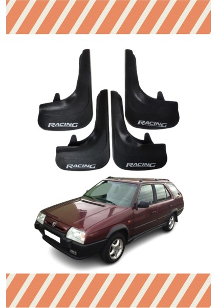 Skoda Forman Racing Yazılı 4'lü Tozluk Çamurluk Paçalık