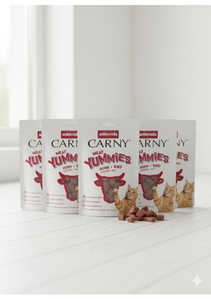 Carny Meat Tavuk ve Sığır Etli Kedi Ödül Maması 5ADX50 gr