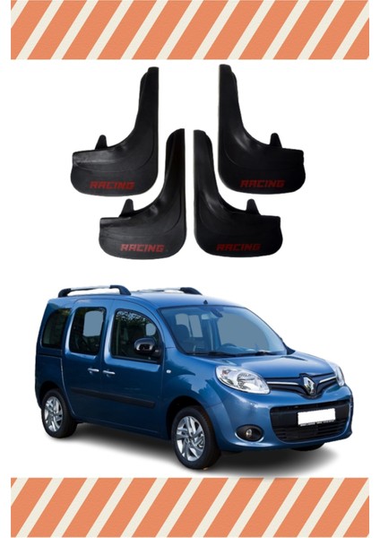 Renault Kangoo Racing Yazılı 4'lü Tozluk Çamurluk Paçalık