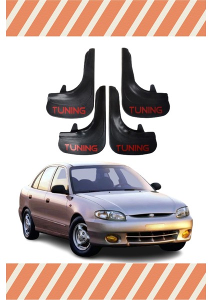 Hyundai Excel Tüm Kasalar Tunıng Yazılı 4'lü Tozluk Çamurluk Paçalık