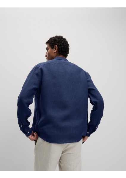 Regular Fit Saf Keten Gömlek fiyatları