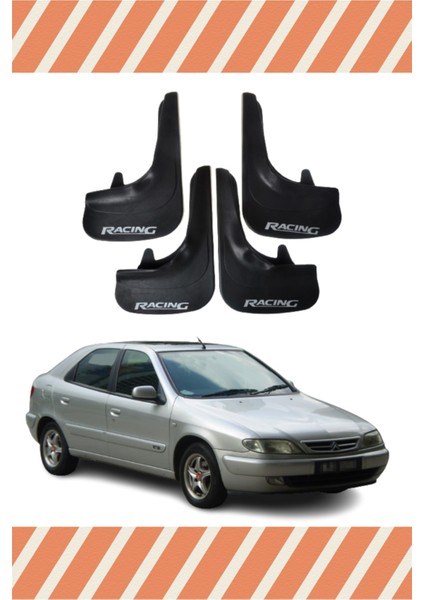 Citroen Xsara Racing Yazılı 4'lü Tozluk Çamurluk Paçalık