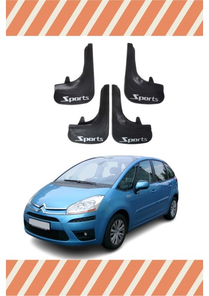 Citroen C4 04-11 Sports Yazılı 4'lü Tozluk Çamurluk Paçalık