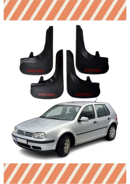 Volswagen Golf 4 Racing Yazılı 4'lü Tozluk Çamurluk Paçalık