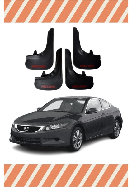Honda Accord 2008-2012 Racing Yazılı 4'lü Tozluk Çamurluk Paçalık