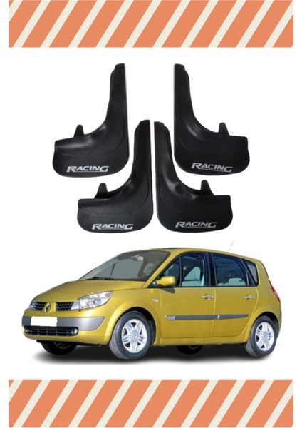 Renault Scenic Tüm Kasalar Racing Yazılı 4'lü Tozluk Çamurluk Paçalık