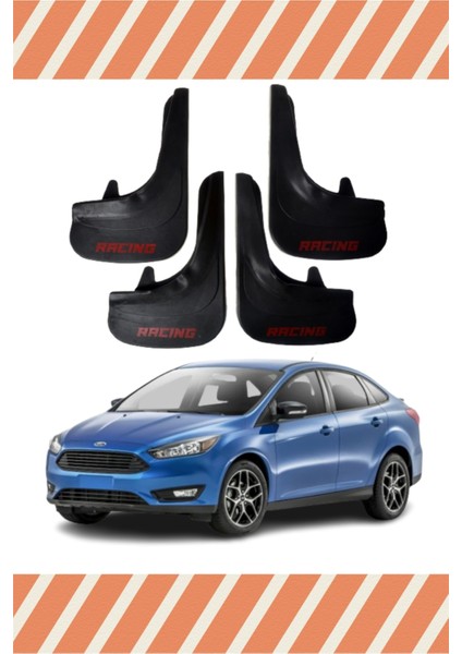 Ford Focus 3 Sd 2011-2015 Racing Yazılı 4'lü Tozluk Çamurluk Paçalık