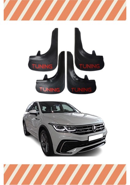 Volswagen Tiguan Tüm Kasalar Tunıng Yazılı 4'lü Tozluk Çamurluk Paçalık