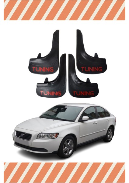 Volvo S 40 Tunıng Yazılı 4'lü Tozluk Çamurluk Paçalık