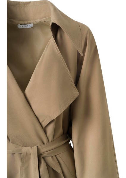 Kadın 20223394422 Camel Kuşaklı Mevsimlik Ince Trençkot