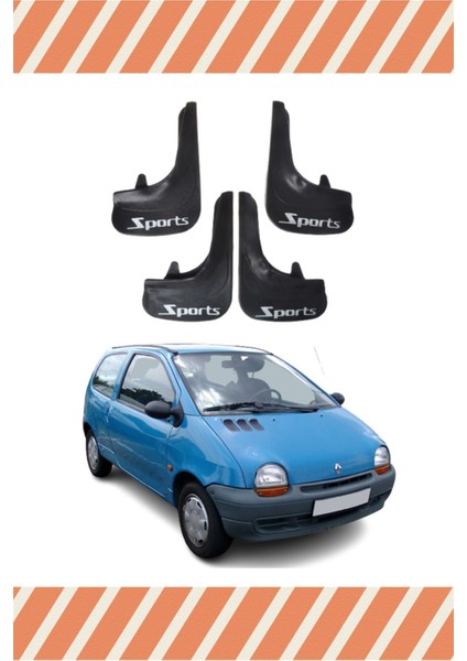 Renault Twingo Sports Yazılı 4'lü Tozluk Çamurluk Paçalık