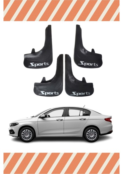 Fiat Egea Sd Tüm Kasalar Sports Yazılı 4'lü Tozluk Çamurluk Paçalık
