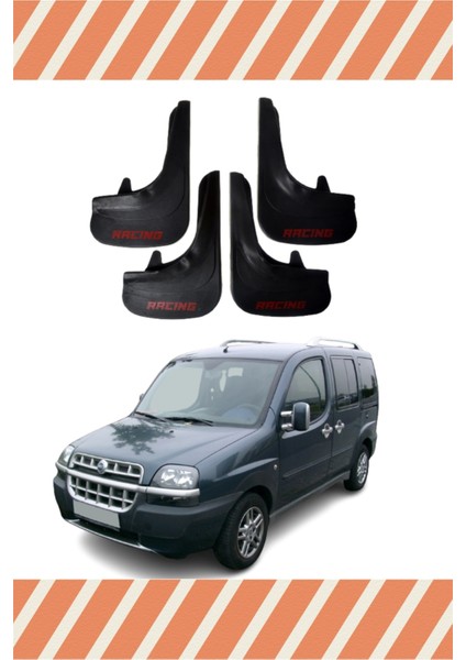Fiat Doblo 2000-2010 Racing Yazılı 4'lü Tozluk Çamurluk Paçalık
