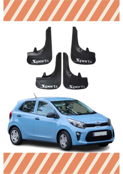Kia Pıcanto Sports Yazılı 4'lü Tozluk Çamurluk Paçalık