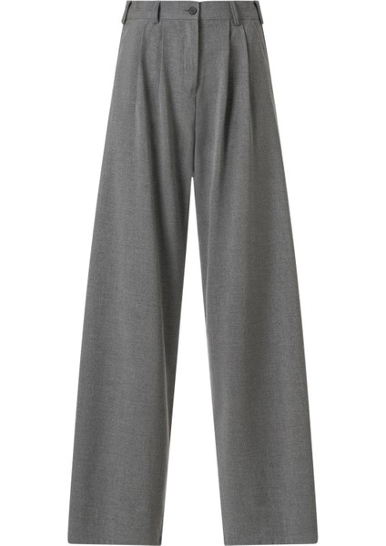 Kadın Fc Gri Lastikli Yüksek Bel Palazzo Pantolon