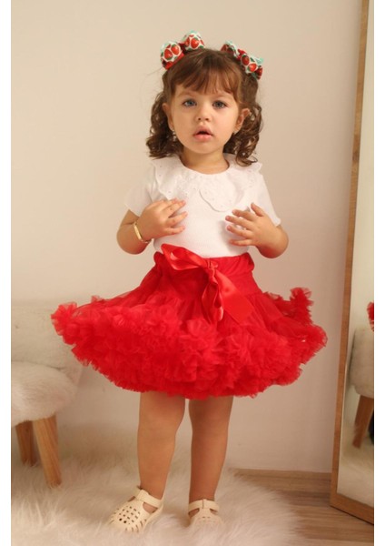 Kırmızı Kız Çocuk Tütü Etek - Bonita fırsatları