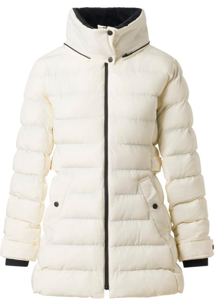 Kadın Ekru Kapüşonlu Kar Montu fırsatları