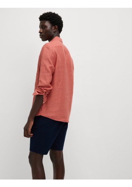 Regular Fit Saf Keten Gömlek indirimleri