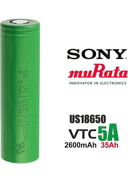 VTC5A 18650 3.7V 2600MAH 35A (Yenilenmiş) Matkap için uyumlu fiyatları
