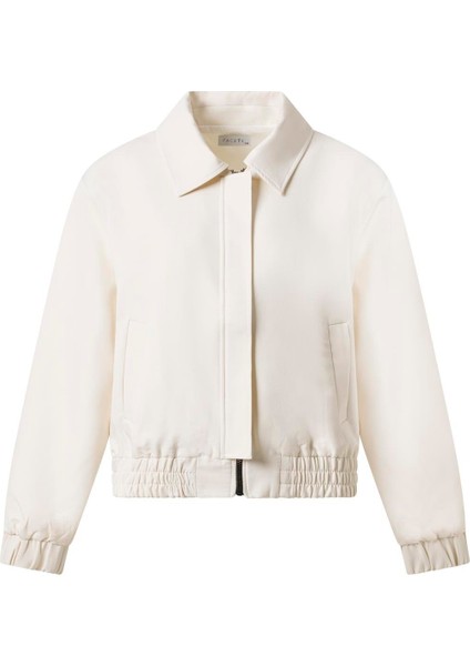 Kadın Ekru Vatkalı Kısa Bomber Ceket