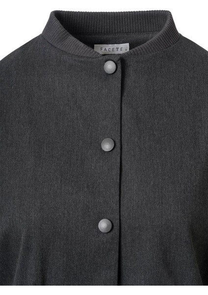 Kadın Antrasit Pile Detay Çıtçıtlı Ceket fiyatları