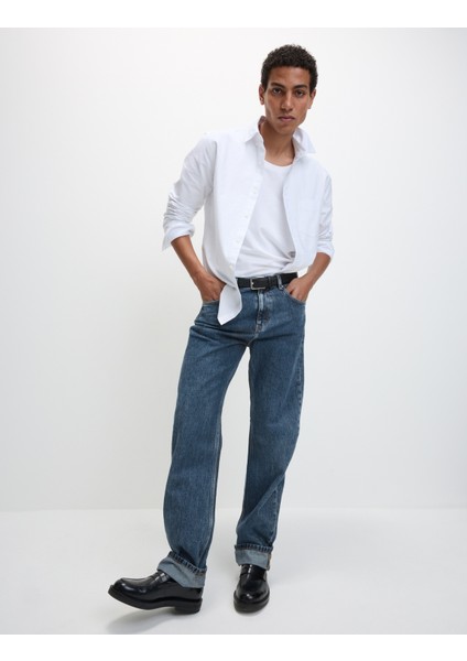 Rahat Kesim Saf Pamuklu Jean Pantolon indirimleri