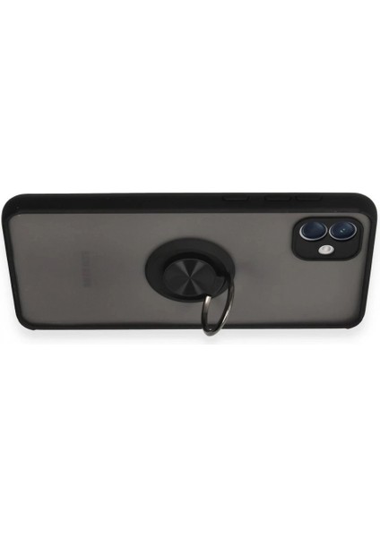 Samsung Galaxy A04 Kılıf Montreal Yüzüklü Silikon Kapak - Siyah fırsatları