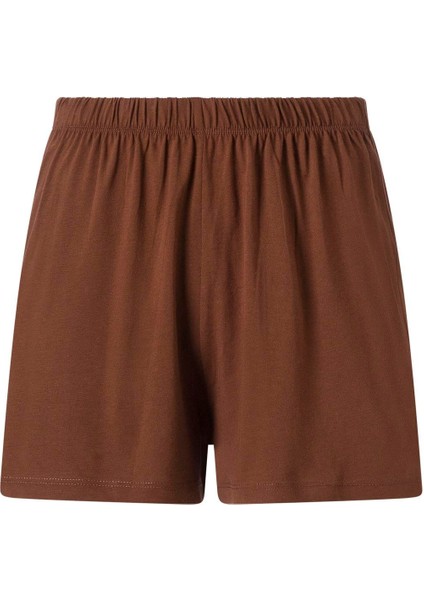 Kadın Çok Renkli Baskılı Tişört Şort Takım