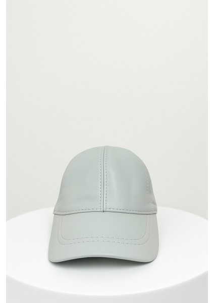 Mavi Unisex %100 Hakiki Deri Cırt Cırtlı Şapka – (57-59 cm ) Arkadan ayarlanabilir