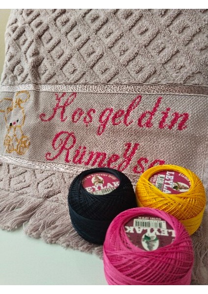 Etamin El Işlemesi Kız Bebek Görme Hediyeliği Havlusu Kişiye Özel modelleri
