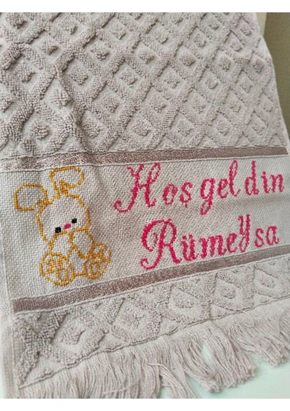 Etamin El Işlemesi Kız Bebek Görme Hediyeliği Havlusu Kişiye Özel fırsatları
