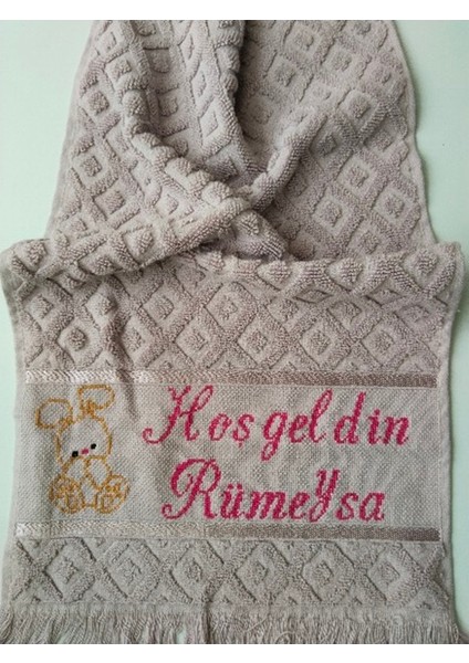 Etamin El Işlemesi Kız Bebek Görme Hediyeliği Havlusu Kişiye Özel