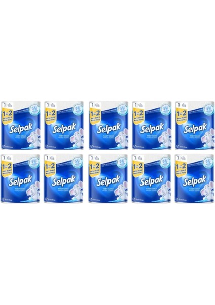 3 Katlı Dev Rulo Havlu 10 Adet