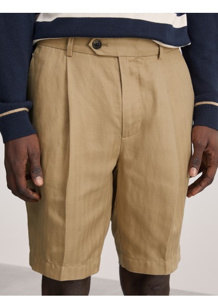 Keten Karışımlı Tek Pile Şort fiyatları